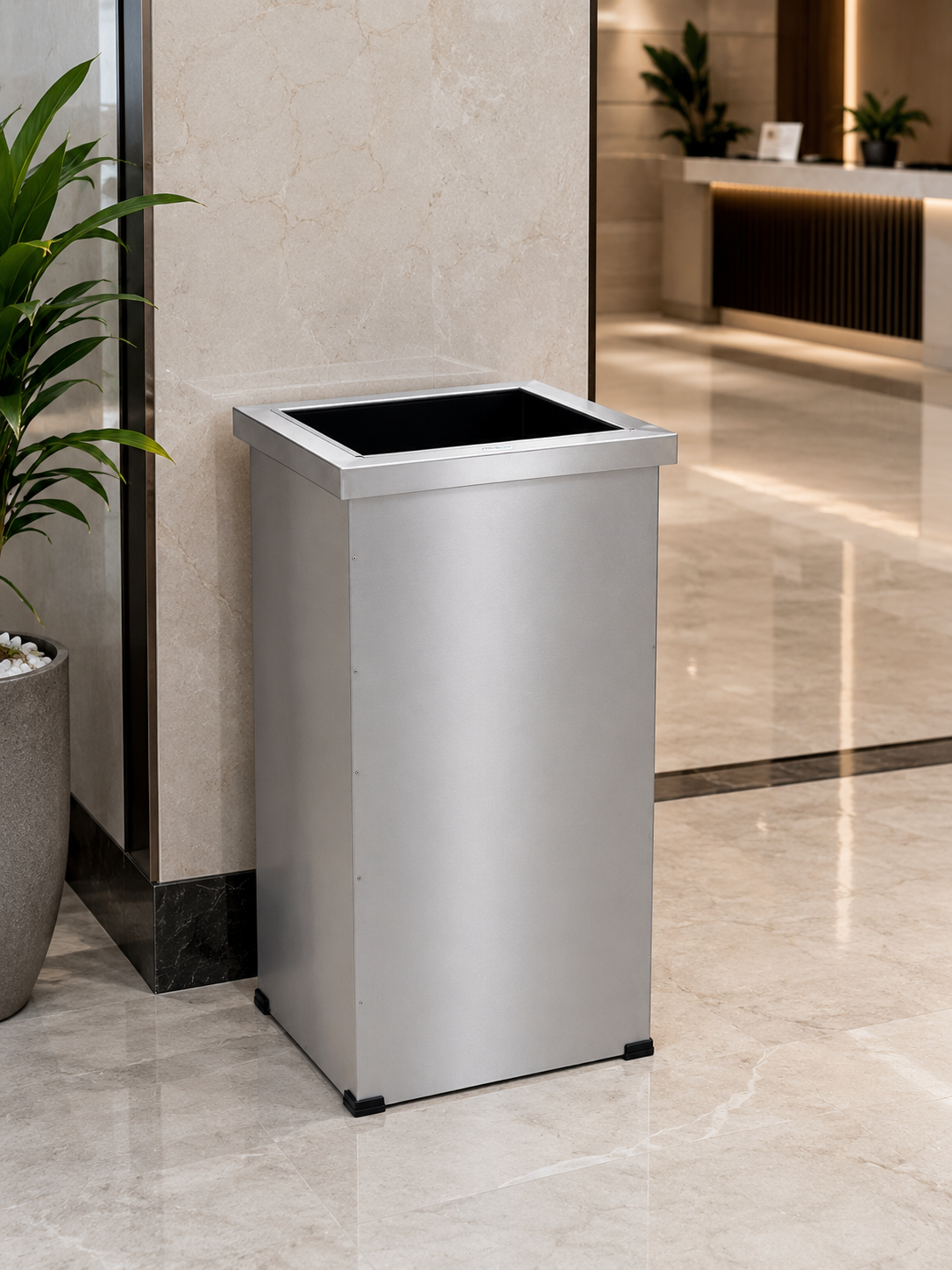 ნაგვის ურნა ღია ტიპის კვადრატული 36 L 42 cm /AÇIK KAPAK 430 36 LT